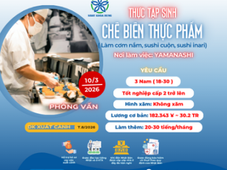 | YAMANASHI | CHẾ BIẾN THỰC PHẨM CƠM NẮM, SUSHI CUỘN TẠI NHẬT BẢN