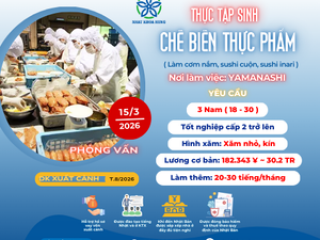 | YAMANASHI | CHẾ BIẾN THỰC PHẨM DÀNH CHO CÁC BẠN NAM
