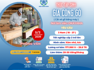 | OKAYAMA | GIA CÔNG GỖ LÀM VIỆC TẠI NHẬT BẢN